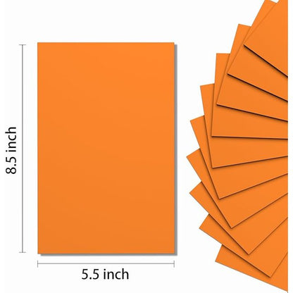 Do²ping Orange Foam Sheets Crafts, 8.5x5.5 Inch Eva Color Craft Foam Paper for Crafts Project Classroom Scrapbook DIY Cosplay (Orange-10 Sheets)