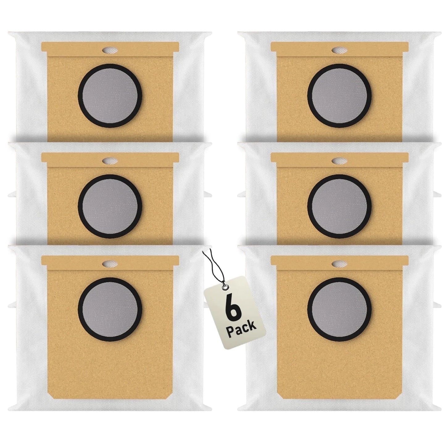 6 Pack Replacement Dust Bags for Eufy L50, L60 Series with Self Empty Station Vacuum Dust Bags 2.5L