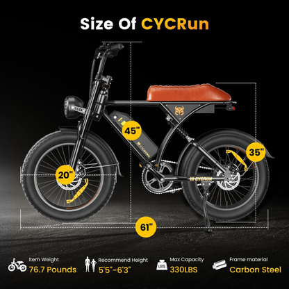 Skeri Electric Bike for Adults,Peak 1000W/1500W Motor,20/28MPH 55-150Mile ebikes for Adults with 10.4AH/13AH/26AH Battery,20" Fat Tire Electric Dirt Bike Commuting Off Road Ebike, UL2849