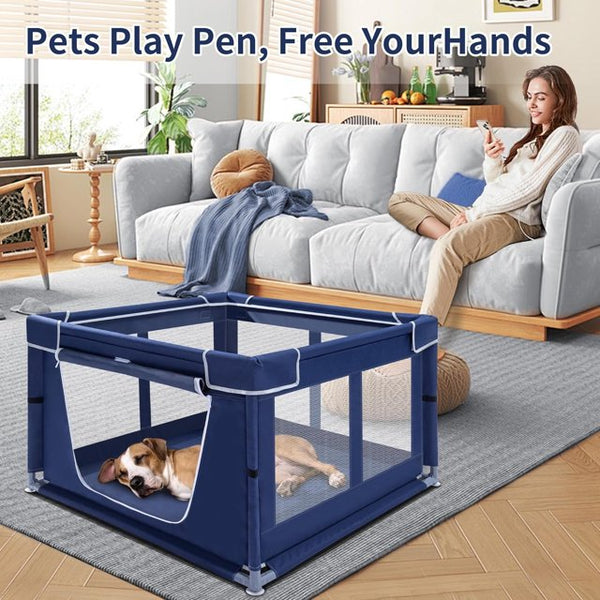 Dog Playpen,Puppy Play Tent with Thickened Fabric, Dog Fence for Indoor