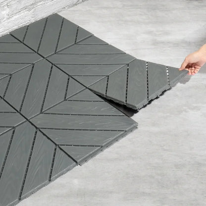 Zimtown Deck Tiles 11.8"x11.8" (27 Pcs ) Interlocking Flooring Tiles