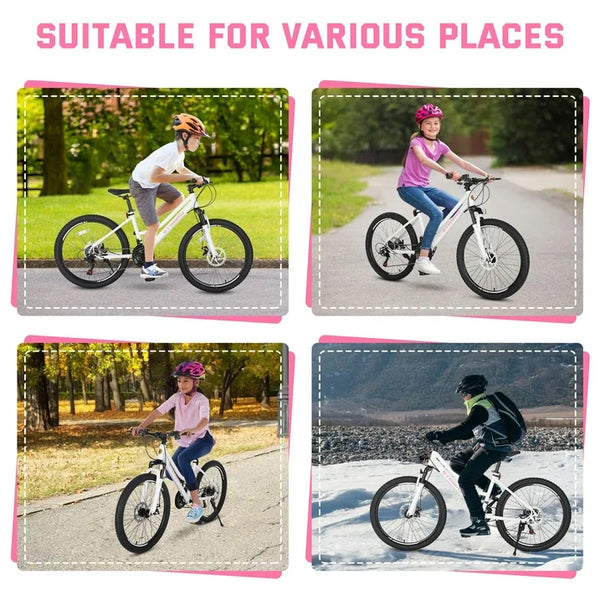 BTMWAY 24  Mountain Bike for Teenagers and Adult, Mountain Bicycles with Dual Disc Brakes, Shimano 21 Speeds Bicycles for Men, Adult Bicycle with Comfort Saddle, Commuter Bike
