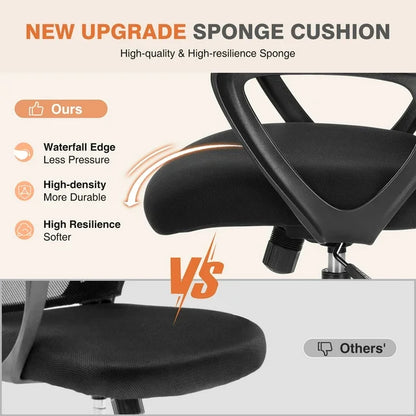 Tall Office Chair with Adjustable Height,Ergonomic Computer Standing Desk Stool,High Office Chair for Counter Height Desk (Black)