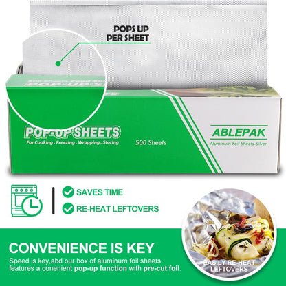 Alpacasso Pre-Cut Aluminum Foil Sheets,12x10.75 Inches500 Sheets