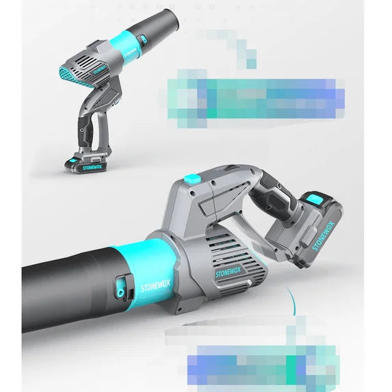 ALILYY 21V Leaf Blower 500CFM 150MPH Cordless Leaf Blower with 2PCS 5.0Ah Battery & Fast Charger for Lawn, Patio, Driveway Cleaning,Gray