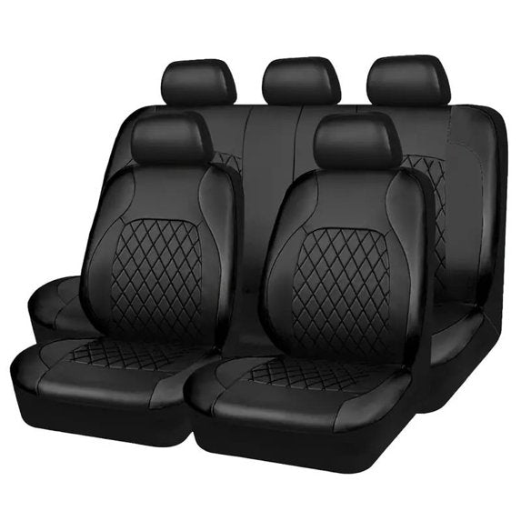 ALILYY 9 Pieces Car Seat Covers, Universal Fit for Most Cars SUV Trucks, Black