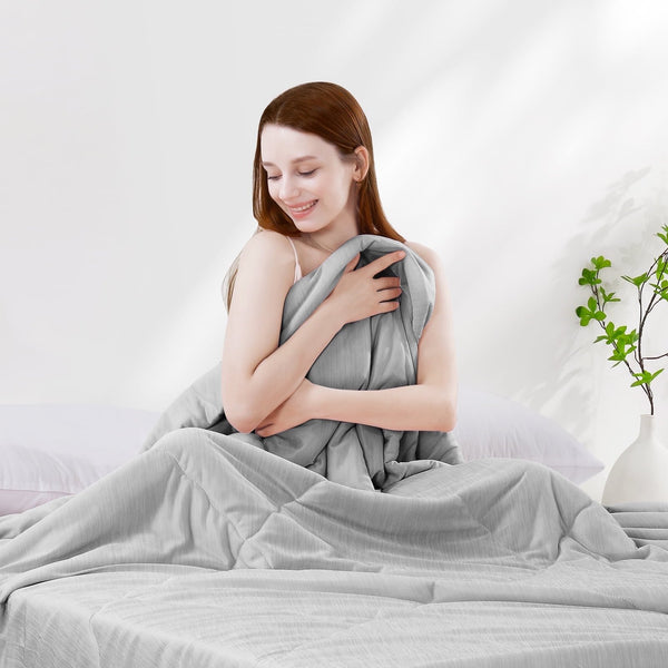 Aship Cooling Comforter Queen Size, Double Sided Cooling Blanket for Hot Sleepers, Q-Max 0.45, Arc-Chill Cooling Fabric, Lightweight Breathable Summer Comforter 79*87 in