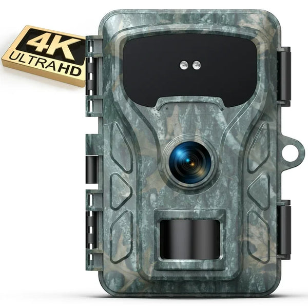 CAMPARK Trail Camera 4K 48MP Game Hunting Deer Camera with Night Vision Waterproof IP66 0.1s Trigger Time Latest Sensor Motion Time-Lapse 120 Wide-Angle 2.0” LCD for Wildlife Monitoring