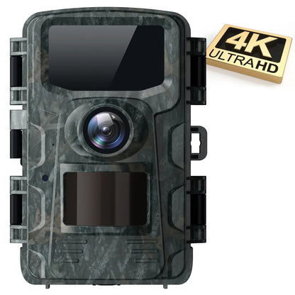 CAMPARK Trail Camera 4K 48MP Game Deer Hunting Camera with Night Vision Waterproof IP66 0.1s Trigger Time Latest Sensor Motion 120Â° Wide Angel Time-Lapse Trail Cam for Wildlife Monitor 2.0"LCD