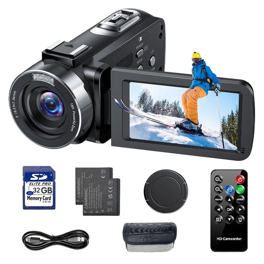 Campark 4K 30FPS Video Camera 42MP Photo 3” 270 Screen Digital Camcorder for Vlogging Youtube