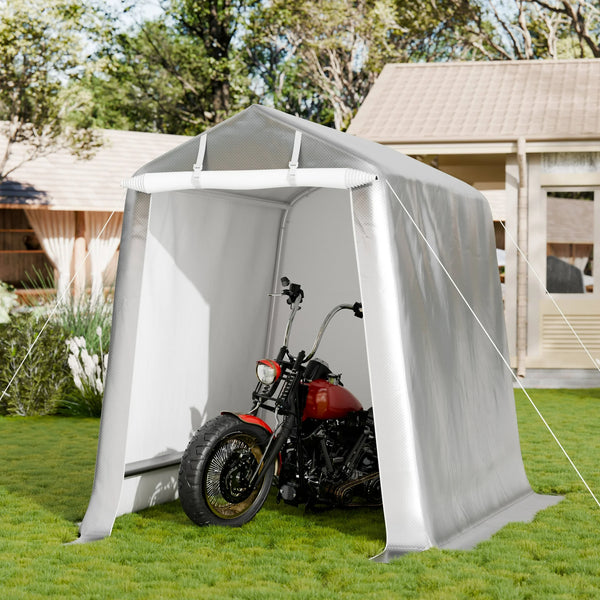 Carpet Storage Shelter 6X6 ft Tent Outdoor Portable Shelter Shed, Outdoor Portable Carport with Roll-Up Zipper Door