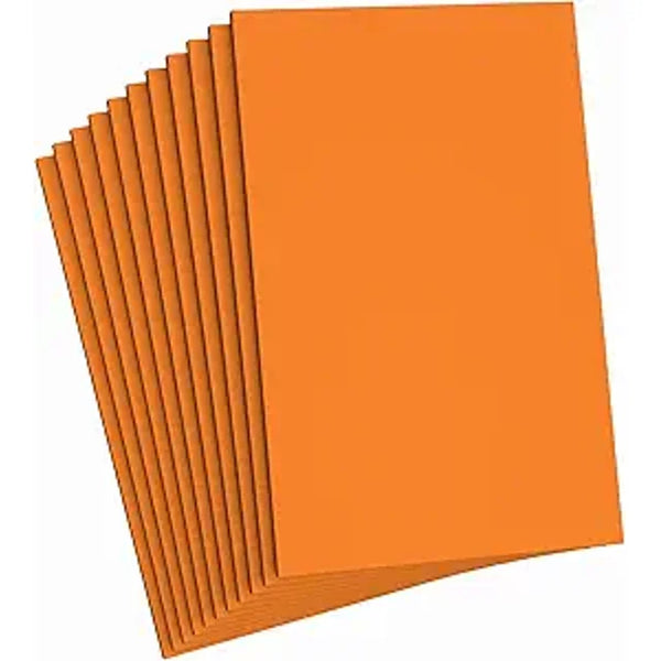 Do²ping Orange Foam Sheets Crafts, 8.5x5.5 Inch Eva Color Craft Foam Paper for Crafts Project Classroom Scrapbook DIY Cosplay (Orange-10 Sheets)
