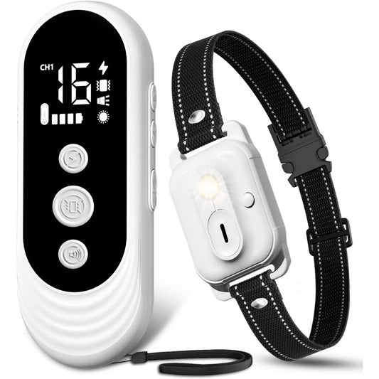 Dog Training Collar with Remote, 3300ft Range Shock Collar for Small, Medium, Large Dogs (8–120 lbs), IPX7 Waterproof, Rechargeable, with Beep, Vibration, Safe Shock & Light Modes