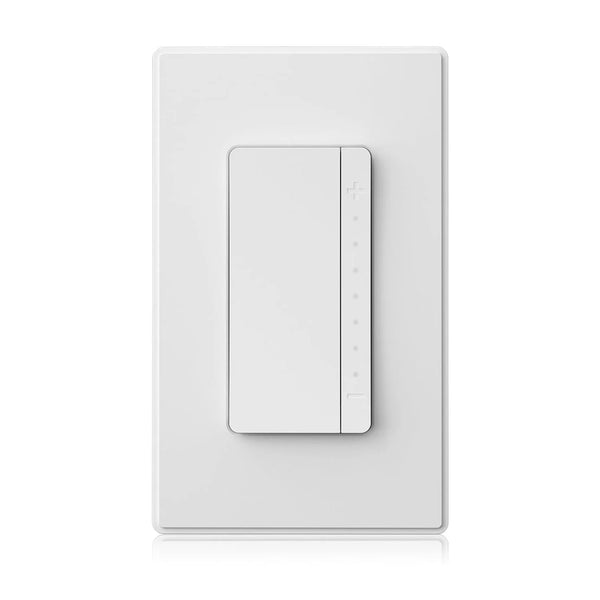 ELEGRP Smart Dimmer Light Switch Single Pole, 2.4GHz Wi-Fi Dimmer Switch Compatible with Alexa and Google Assistant, Needs Neutral Wire, No Hub Required, UL and FCC Listed, White, 1 PC