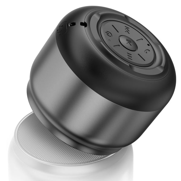 FanFun Bluetooth Speaker, Loud Stereo Sound Portable Speakers with Hand-free Calling, 15H Playtime Party Speaker for Indoor Outdoor, Gray
