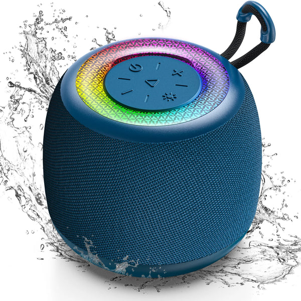 FanFun Portable Speakers, Bluetooth 5.3 Party Speakers with Stereo Sound, Double Pairing Outdoor Speaker with LED Light for Party, Home Theater, Game Theater (Blue)