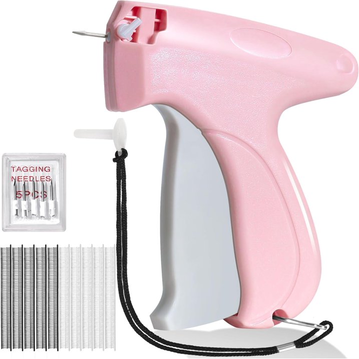Fine Stitch Gun for Clothes, Stitchy Quick Clothing Fixer, Clothing Stitch Gun, Quilt Tacking Gun, Stitch Gun, Tagging Stitch Tool for Clothing with 6 Fine Needles & 1000 Pcs Fasteners