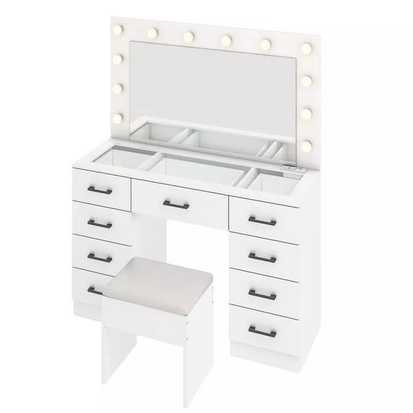 White Vanity Desk Set