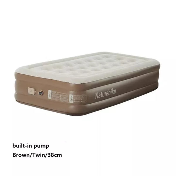 Naturehike 1/2/3 Person Self-Inflating Camping Air Mattresses,3 sizes Thick-Portable Lightweight Unmute-Sleeping Mat with Built-in Inflation Pump