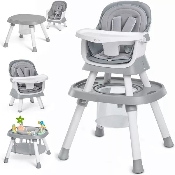 BabyBond Baby High Chair, 15 in 1 Convertible Highchair with Tray and Activity Center, Suitable for Babies and Toddlers
