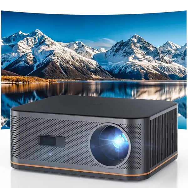 2000 ANSI 4K Full HD Projector with WiFi and Bluetooth, HAPPRUN Movie Home Theater with Auto Focus