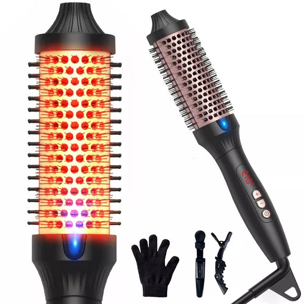Dryhsip Thermal Brush Heated Round Brush Hair Curling Brush Ceramic Titanium Barrel,30s Fast Heating,for Salon-Quality Blowouts Curls Waves at Home