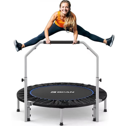 BCAN Foldable Mini Trampoline , Exercise Trampoline for Indoor/Garden Workout
