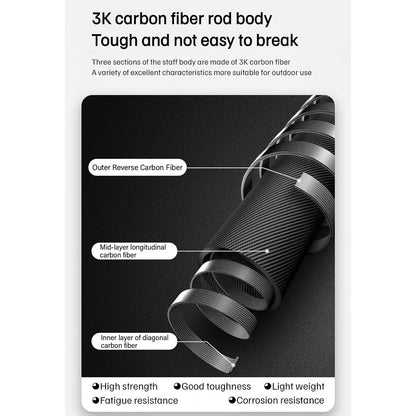 Naturehike 1pc Trekking Poles Carbon 169g Adjustable Ultra-Lightweight Hiking Sticks Unisex Walking Stick with Accessories for Outdoor,Navy Blue
