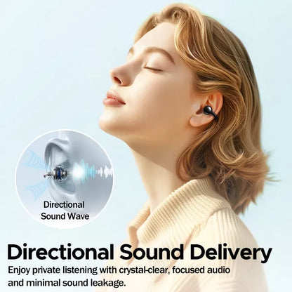 VEATOOL Clip on Earbuds,Open Ear Headphones Wireless Bluetooth 5.4 Sports Earphones with ENC Clear Call,50H Playtime, IPX7 Water Resistant