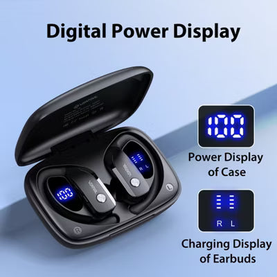 VEAT00L T6 Wireless Earbuds Bluetooth Headphone Sport, Bluetooth 5.4 Earbud, 72Hrs Earphone with Earhook, Mic.