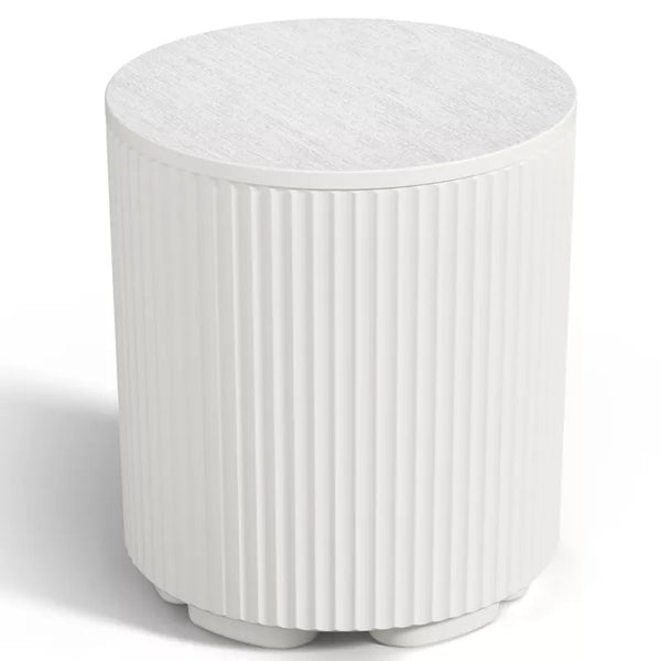 GlasFlength Large Capacity Ice Bucket with Lid, Portable Ice Bucket Cooler with Table Top, Outdoor Drink Cooler Bar, White 14.76"