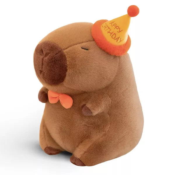 TITQWOP Cute Happy Birthday Capybara Plush Soft Capybara Stuffed Animal Kawaii Capybara Plushie Stuffed Toys Gift for Kids 13 inch