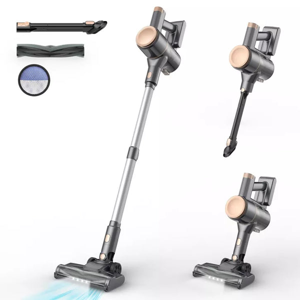 DEVOAC N8 Cordless Vacuum Cleaner, Lightweight Stick Vacuum with Powerful Suction, 2200mAh Battery 40 Mins Runtime, Self-Standing Vacuum Cleaners