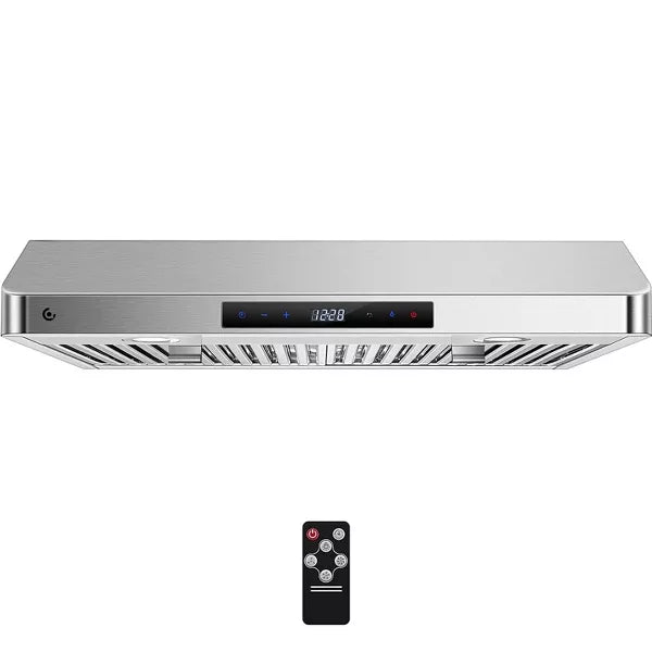 Range Hood 30 Inch, 700CFM,Stainless Steel Kitchen Stove Vent Hood,3 Speed Exhaust Fan Touch/Remote Control,LED lights Timer,High Suction power
