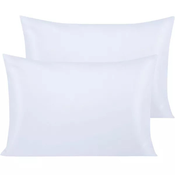 2 Pack 500 Thread Count Cotton Pillowcases, Soft and Breathable Envelope Closure Pillow Cases - NTBAY