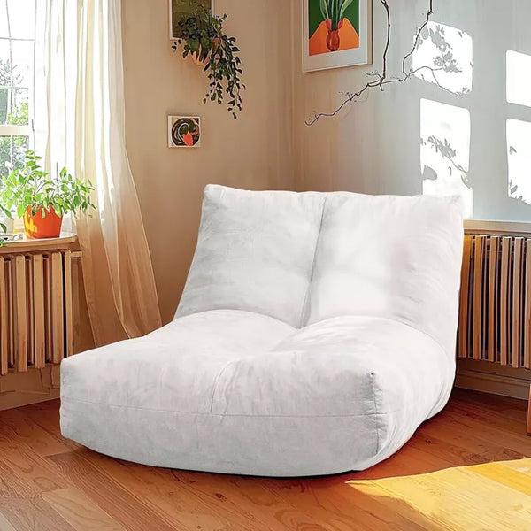 Hooseng Bean Bag Chair, Lazy Floor Sofa Couch, Corner Bean Bag Chair for Adults, Tatami Sofa with Sponge Filling, Corner Chair Sofa
