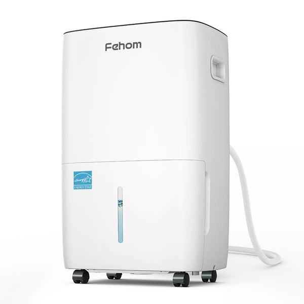 Fehom 80-150 Pint Energy Star Smart Dehumidifier with Auto Swing and Defrosting for Basements or Wet Spaces
