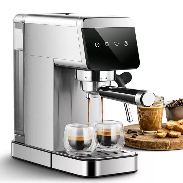 1350W 20 Bar Espresso Machines, Coffee Maker with Automatic Milk Frothing System, Steam Wand & Cup Warmer, LED Touchscreen, 41 OZ/1.2L Remove tank