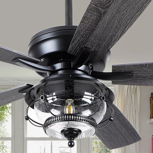 Kviflon 52 Inch Ceiling Fans with Light and Remote, 6 Speeds Reversible Blades for Kitchen,Dining Room,Outside Patios