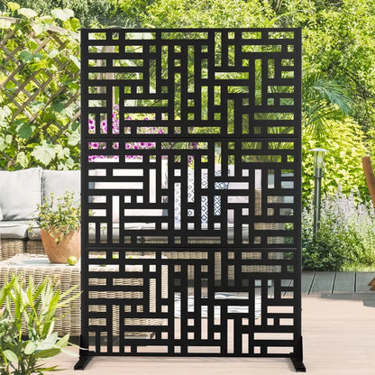 PexFix Outdoor Metal Privacy Screen Garden Fence in Streets Pattern