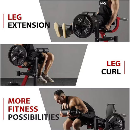 ER KANG Leg Extension and Curl Machine, Lower Body Leg Machine, Adjustable Leg Exercise Bench , Leg Rotary Extension for Thigh Home Gym