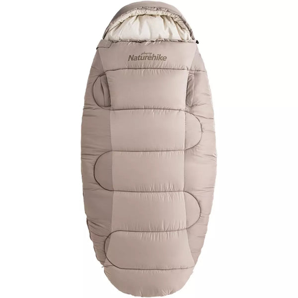 Naturehike Cotton Sleeping Bag, Large & Breathable, Soft Pure Cotton Lining, Washable with Foot Zipper for Ventilation, Lightweight & Spacious