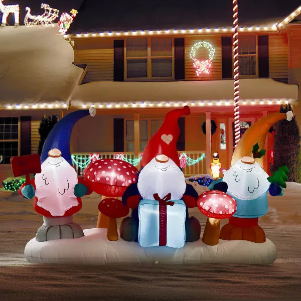 Nifti Nest Inflatable Christmas Decor - Gnomes Friends