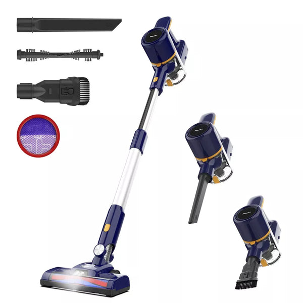 POWEART N7S Cordless Vacuum Cleaner, 6-in-1 Lightweight Stick Vacuum with Powerful Suction, 6-Cell 2200mAh Rechargeable Battery