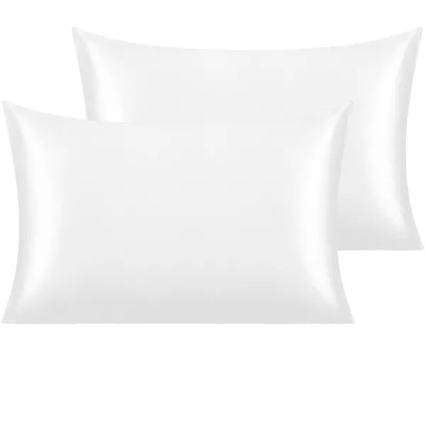 2 Pack Satin Pillowcases for Hair and Skin, Luxurious and Silky Pillow Cases with Envelope Closure - NTBAY