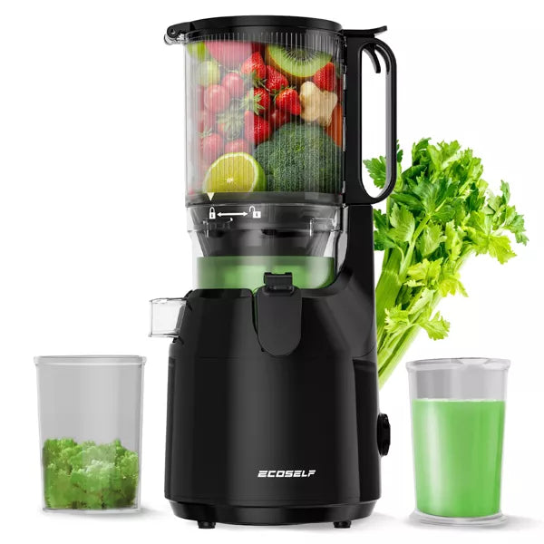 Ecoself Cold Press Juicer – 5.3" Feed Chute, 1.7L Capacity, High Juice Yield, Juicer Machine, Professional Slow Juicer for Whole Fruits & Vegetables