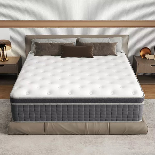 CHEVNI 10/12/14 Inch Mattress in a box Hybrid Spring Memory Foam Medium Firm