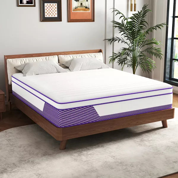 CHEVNI 12-14 Inch Mattress in a box Hybrid Spring Memory Foam Medium Firm
