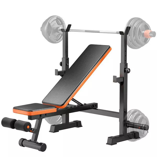 GIKPAL 770lbs 5-in-1 Adjustable Weight Bench ,Multi-Purpose Bench Press Olympic Workout Bench with Squat Rack for Home Gym Full Body Strength Training