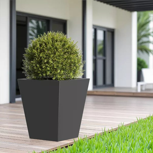 Wooakway Outdoor/Indoor/Decor/Garden Large Tall Metal Planter Pots Planter Boxes Cachepots Nursery Pots